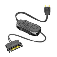 Kabel Pengontrol LY ARGB Kompatibilitas Luas 3 Pin ke SATA Pin Catu Daya Kipas Casing Hitam Pengontrol RGB Mini