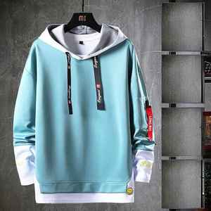 قميص رجالي ربيعي بأكمام طويلة وغطاء للرأس، ملابس رياضية عصرية للخارج بتصميم مطبوع 2 في 1 - Product Image 1