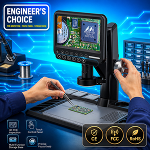 กล้องจุลทรรศน์ดิจิตอลหน้าจอสัมผัส <span class=keywords><strong>7</strong></span> นิ้ว 12MP สำหรับซ่อมแผงวงจร PCB ซ่อมโทรศัพท์ ตรวจสอบชิป IC เมนบอร์ด - Product Image 1