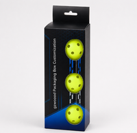 Boîte à balles de pickleball et de paddle personnalisée, imprimée sur mesure, avec fenêtre, dorure UV, impression couleur, emballage plat, expédition OEM