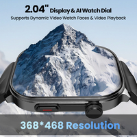 Montre connectée Remax AI, étanche IP68, écran AMOLED 2,04 pouces, suivi d'activité, montre de fitness avec moniteur de fréquence cardiaque et de sommeil