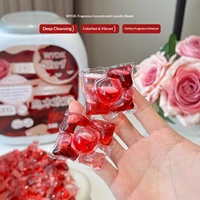 168pcs 5in1 Pod Deterjen Pakaian Konsentrat Aroma Kayu Ebony Rose, Penghilang Noda Ampuh, Aroma Tahan Lama