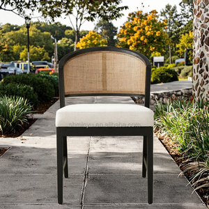 Chaise d'appoint rembourrée en rotin moderne du milieu du siècle pour la maison - Product Image 3