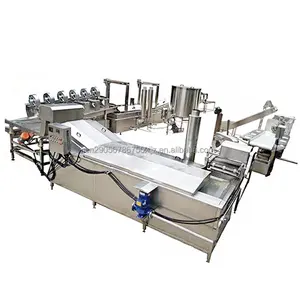 Full- Automatic Fried Potato Chips Production Line French Fries Making Machine Frozen Fries Processing Machine