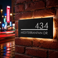 Plaques de numéros personnalisées rétroéclairées à LED néon, designs personnalisables, transformateur acrylique pour les sociétés de taxis, les hôpitaux, les bâtiments