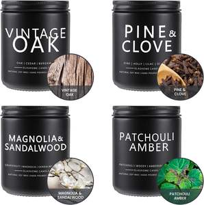 Velas de madera y vainilla francesas al por mayor privadas personalizadas para hombres, regalos de San Valentín en tarro negro, velas perfumadas de soja - Product Image 4