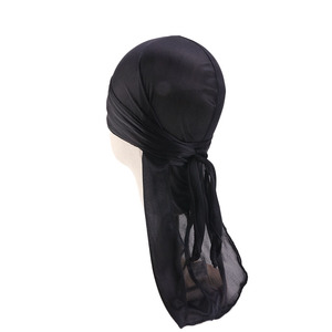Kids Silky Durag berretto da pirata a coda lunga da ragazzo berretto Hip-Hop <span class=keywords><strong>Bandana</strong></span> turbante copricapo accessori per capelli per bambini nuova moda - Product Image 2