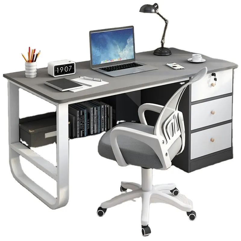 Mobilier moderne en bois pour bureau à domicile bureau d'ordinateur bureau d'étude pour étudiant avec tiroir