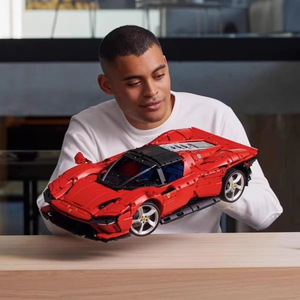 Compatibile con LEGO <span class=keywords><strong>Ferrari</strong></span> SP3, modello di auto sportiva in mattoncini, gioco di costruzione di auto da corsa per ragazzi - Product Image 2