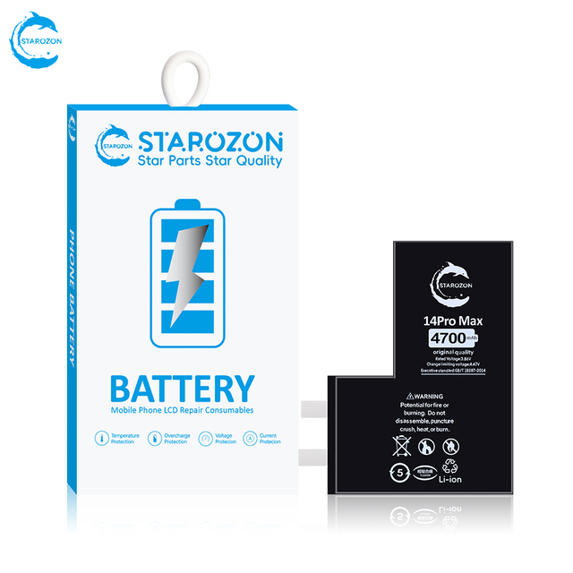 STAROZON Repair Replacement Higher Capacity Phone Battery Cell Without Flex for iPhone XR XS 11 12 13 14 15 Mini Plus Pro Max