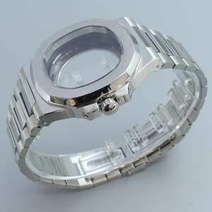Boîtier de montre de luxe carré 40 mm en acier pour plongeur, verre saphir, 20 ATM, pour mouvements NH35 NH36 NH38, style <span class=keywords><strong>NAUTILUS</strong></span>, pièces de montre - Product Image 2