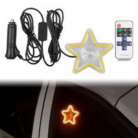 Letrero de Neón LED con Forma de Estrella, Estilo JDM Universal, Colorido, Romántico, para Decoración de Autos
