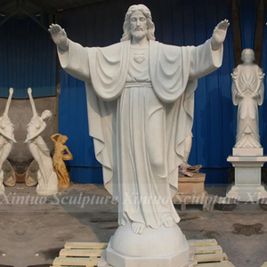 High Quality Marble Outdoor Garden Life Size Catholic Scared Heart Jesus Christ <b>Statues</b> Catholic Catholic <b>Statues</b> Catholi - Product Image 4