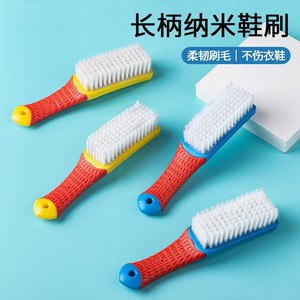 <b>Soft</b> Bristled <b>Shoe</b> Brush Nano Blue Handle Stain Removal For Home Use - Product Image 3