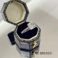 Bague de fiançailles et de mariage en or massif 10k 14k 18k véritable, diamant de laboratoire CVD taille princesse 1-2 carats, certifiée IGI, vente en gros