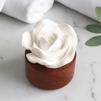 Diffuseur d'huiles essentielles en céramique parfumée, fait main, en forme de fleur de porcelaine, pour la maison, désodorisant et aromathérapie