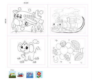 Kids 30*40 cm Wooden <strong>Frame</strong> 1c Printing Pre-printed Acrylic <strong>Paint</strong> Art Canvas Set - Product Image 6