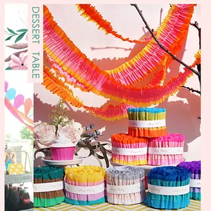 Nicro Party Custom Made Hanging Wall Background Decoration, Paper Tissue Fringe Streamers, Crepe Garland Kit, party Item Set