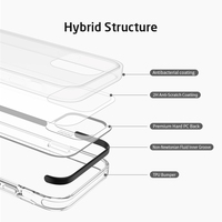 Étui transparent pour iPhone 12 Pro, antichoc, ultra clair, antibactérien, coque de téléphone portable pour iPhone 12 Pro Max