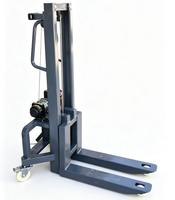 Mini transpalette semi-électrique portable, capacité 200 kg, hauteur de levage 1,2 m, fourche électrique, longueur 615 mm, 12 V, nylon solide