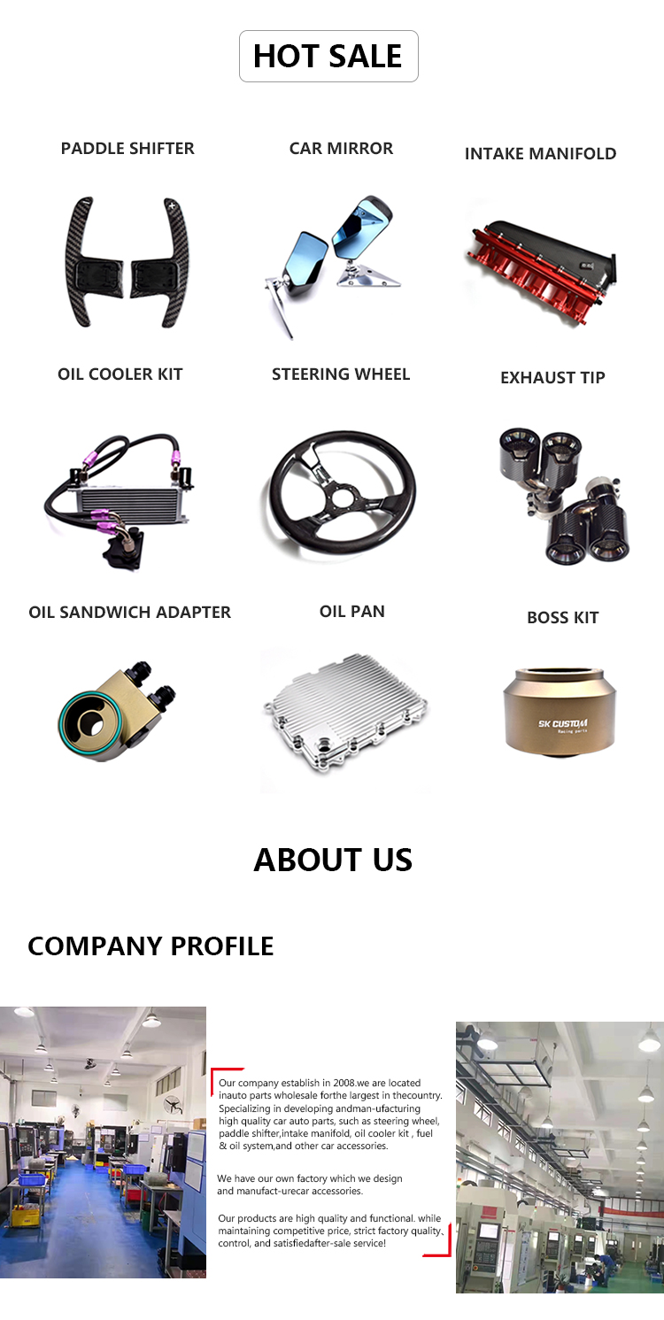 SK CUSTOM Throttle Body 80mm Real Carbon Fiber Intake Manifold For