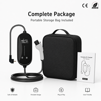 Cargador Portátil para Vehículos Eléctricos de 32A, Nivel 2, Estación de Carga para Vehículos Eléctricos J1772 Tipo 1, 110V-240V EVSE, IP65 Impermeable, Cargador Rápido para el Hogar