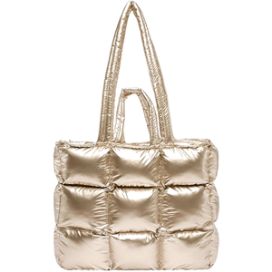 Bolso Tote Acolchado para Mujer, Bolso de Mano Impermeable de Nailon, Bolso de Hombro Esponjoso, Bolso Tipo Satchel para Todas las Temporadas, para el Trabajo y Viajes - Product Image 1