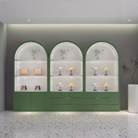 Lemari Pajang Kayu MDF Salon Kecantikan, Furnitur Dekorasi Toko Baru, Pajangan Kosmetik & Parfum untuk Dijual