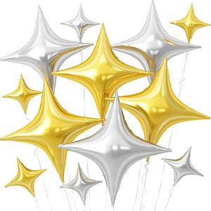 Venta al por mayor Globos de aluminio en forma de estrella de cuatro esquinas Globos de helio de cuatro puntas - Product Image 1