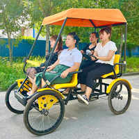Nouveau Design Vélo Quad Double de Tourisme Tandem Quatre Places