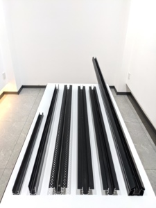 Đen nhôm hồ sơ đường sắt theo dõi đèn 1m 2m 3m căng thẳng dẫn theo dõi từ theo dõi ánh sáng trần đường sắt - Product Image 2