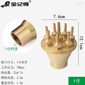 Fontaine à eau à projection directe réglable, buse de jet orientée vers le haut montée au centre de 1/1,5/2 pouces pour piscines, cours, rocailles - Product Image 4