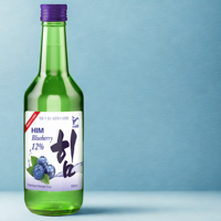 Liqueur traditionnelle coréenne de myrtille de Soju du fabricant de la Corée pour des cocktails bouteille en verre raisin prix raisonnable primaire