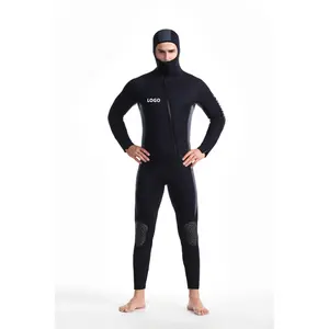 Roupa de Mergulho Personalizada Barata de 5mm à Prova de Vento com Zíper Frontal para Surf e Mergulho com Capuz em Neoprene - Product Image 1