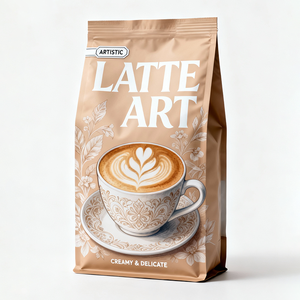 Sacs en plastique à fond plat avec fermeture éclair refermable, impression vive, logo personnalisé, fermeture éclair en T pour les grains de café - Product Image 4