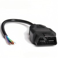 OBD 2 kabel ekstensi 16pin pria ke wanita, Adapter bulat PVC Universal Kabel penuh Harness kawat