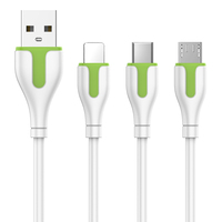Kabel Data USB LDNIO LS571/LS572 1m 2m Pengisian Cepat Kabel USB C untuk Ponsel 2.1A Kabel Charger Handphone