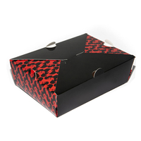 Venta al por mayor de cajas de pollo frito, caja de papel de comida rápida personalizada para llevar, caja de pollo frito con agujeros