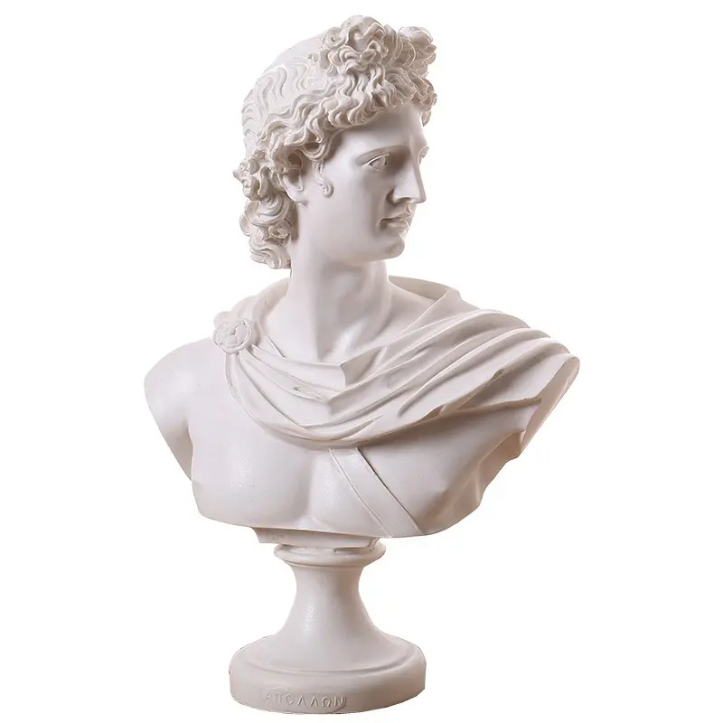 European Classical Figure David and Venus Statue Composite Sandstone Resin Ornaments for Living Room and Study Decoration