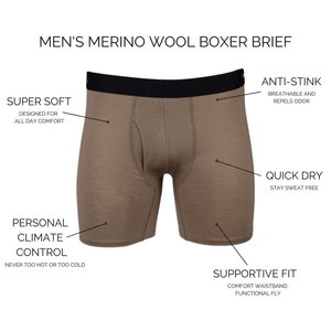 Caleçons Boxers Homme en Laine Mérinos CELINNE – Taille Mi-Haute, Antibactériens, Respirants, avec Bande Élastique – Vente en Gros - Product Image 2