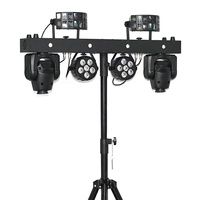 Kits de système d'éclairage de bar de fête LED Derby Strobe Moving Head Par 4 en 1 Éclairage DJ avec support T bar Éclairage de scène LED