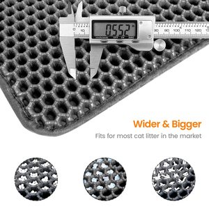 एवा निर्माता वाटरप्रूफ प्लास्टिक पालतू डबल लेयर बिल्ली कूड़े चटाई बिल्ली कूड़े बॉक्स एक्सेसरीज़ - Product Image 3