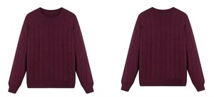 <span class=keywords><strong>Pull</strong></span>-over en tricot <span class=keywords><strong>torsadé</strong></span> en coton, acrylique et laine mélangés, <span class=keywords><strong>col</strong></span> rond uni pour <span class=keywords><strong>homme</strong></span>, fabriqué en Chine, décontracté, classique, basique - Product Image 5