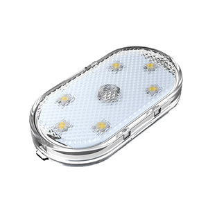 Lampe LED USB à capteur tactile pour intérieur de voiture, lampe de lecture, rechargeable, blanche, décorations pour porte intérieure de voiture, 1 pièce - Product Image 1