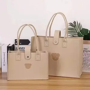 Prêt à expédier femmes dames sacs-cadeaux pour demoiselles d'honneur fête de mariée minimaliste feutre sac à main fourre-tout feutre sac Shopping sac à bandoulière