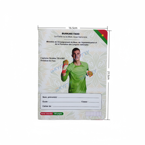 Cahier d'exercices personnalisé pour étudiants, reliure à cheval, cahier d'exercices étoile de football, cahier d'exercices pour l'école - Product Image 3