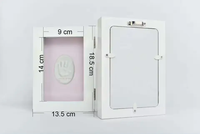 Nouveau-né bébé cadeau bébé pied impression triptyque cadre Photo ensemble avec tampon encreur pour cadeau