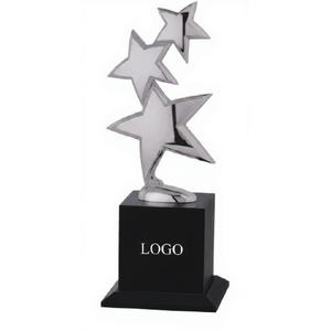 Trofeo Metálico en Forma de Estrella de POOJA GIFT CORPORATION, Acabado Pulido, Grabado Láser, Portátil, Modelo 603/B de 10 Pulgadas - Product Image 1