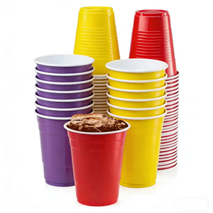Gobelets jetables en PP de 16 oz - Gobelets à bière colorés sans BPA pour les fêtes - Gobelets en plastique PS - Product Image 3