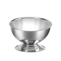 Seau à glace en acier inoxydable écologique de grande taille 39,5 cm, double paroi, pour bol, épaisseur 1,0 mm, poli miroir, style vintage pour vin
